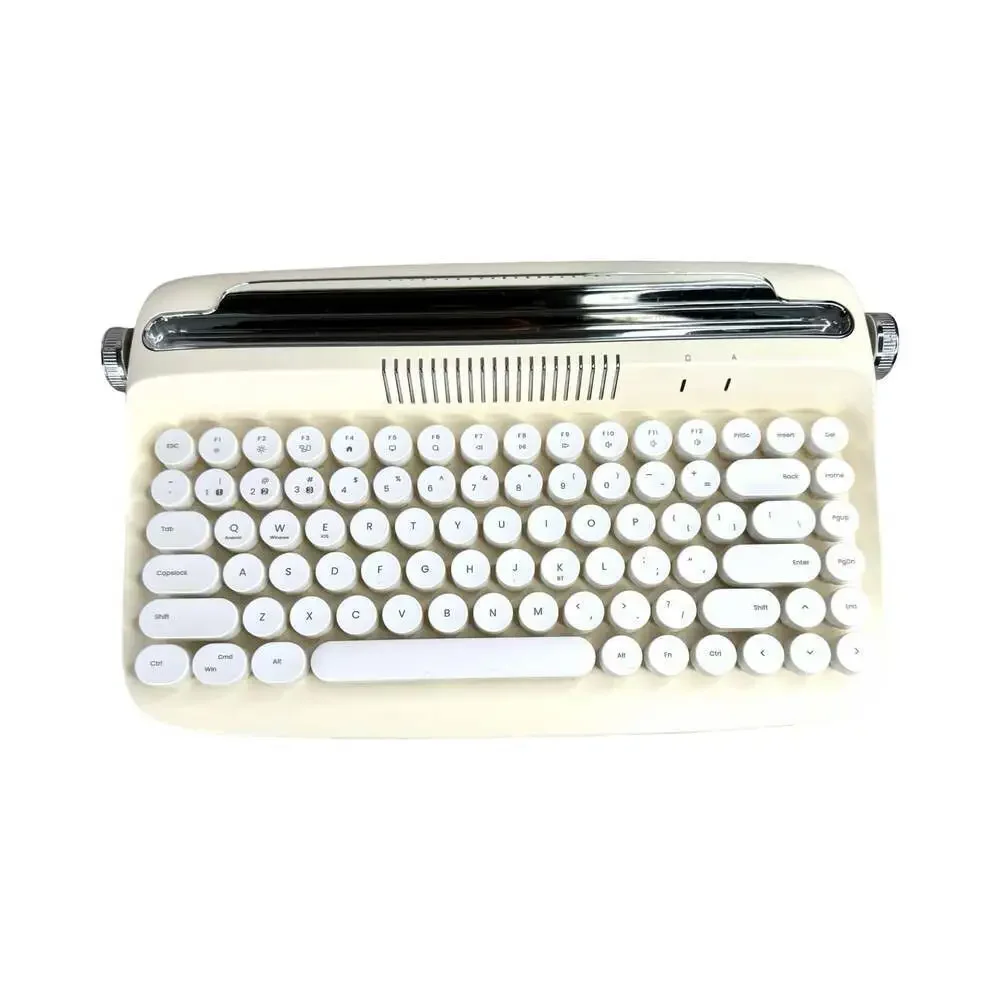 Actto & YUNZII B303 Retro Mini Bluetooth Keyboard Light Yellow